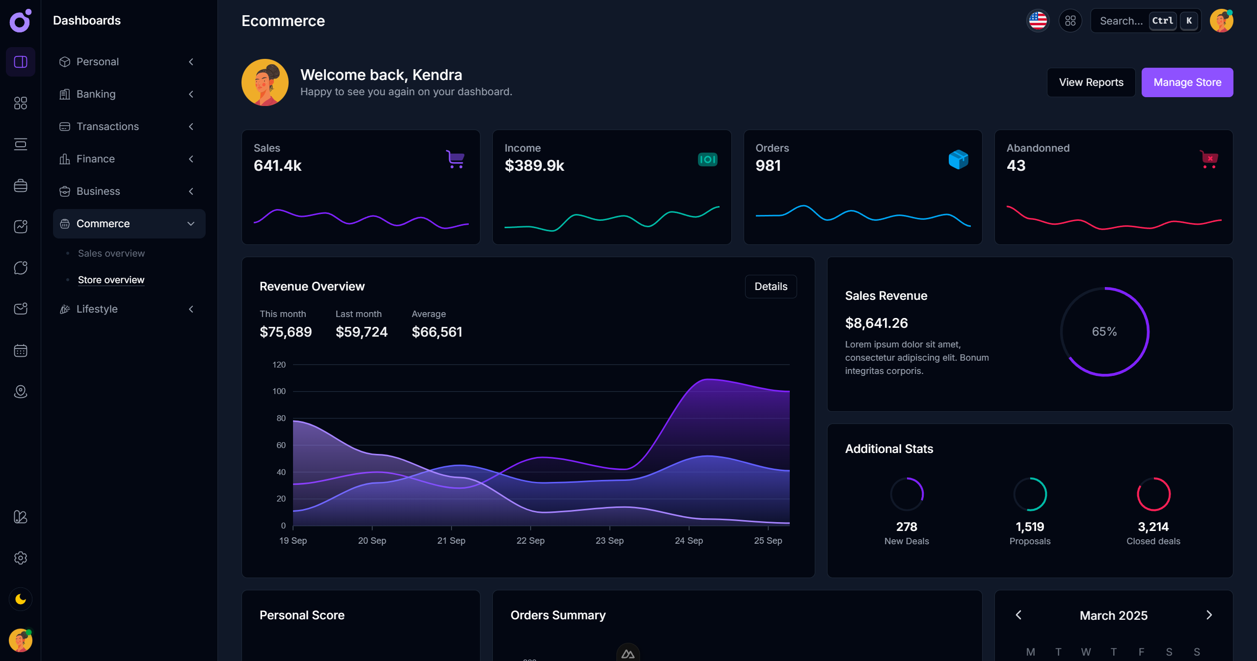 Tairo - Ecommerce dashboard