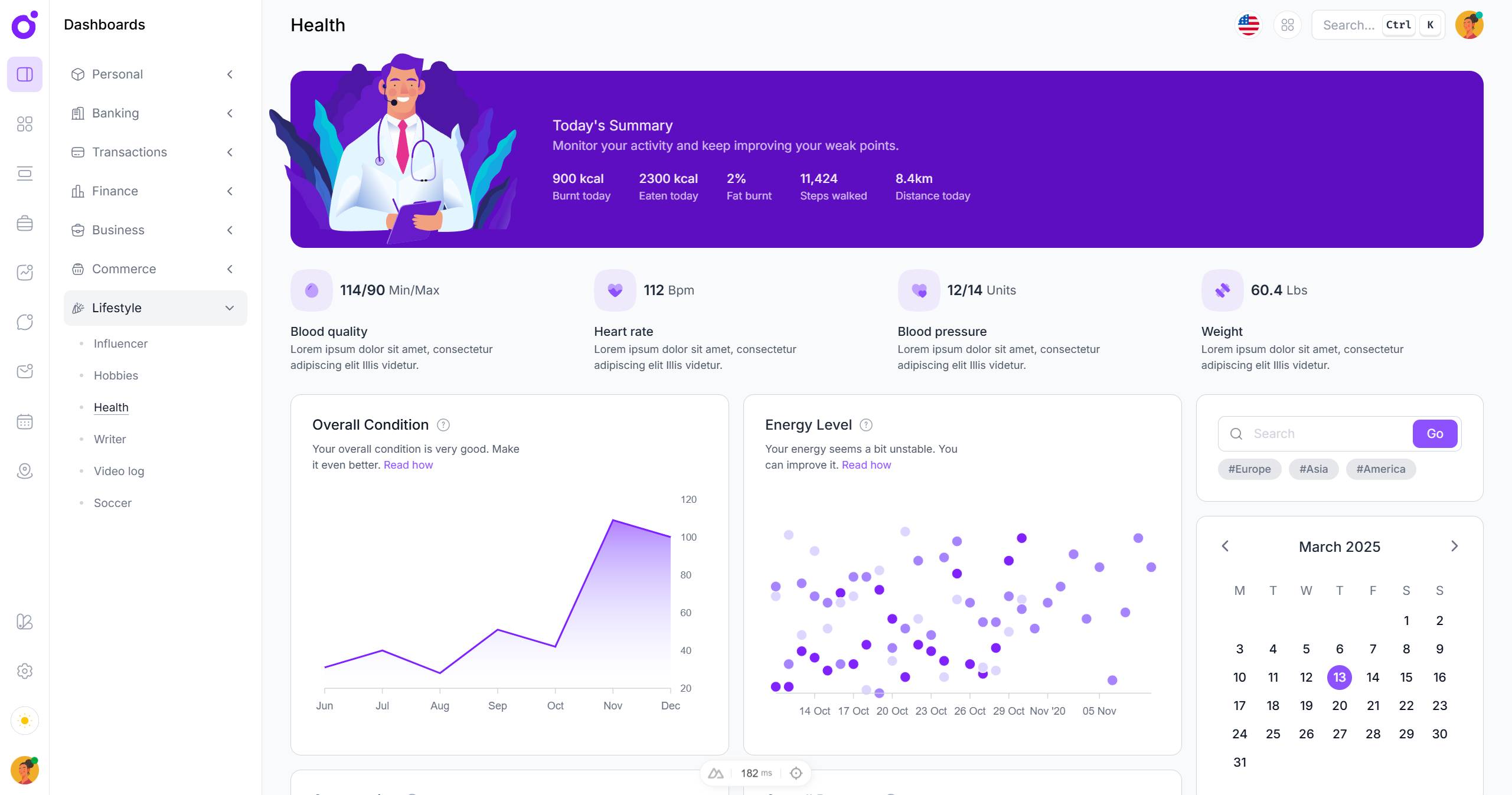 Tairo - Health dashboard