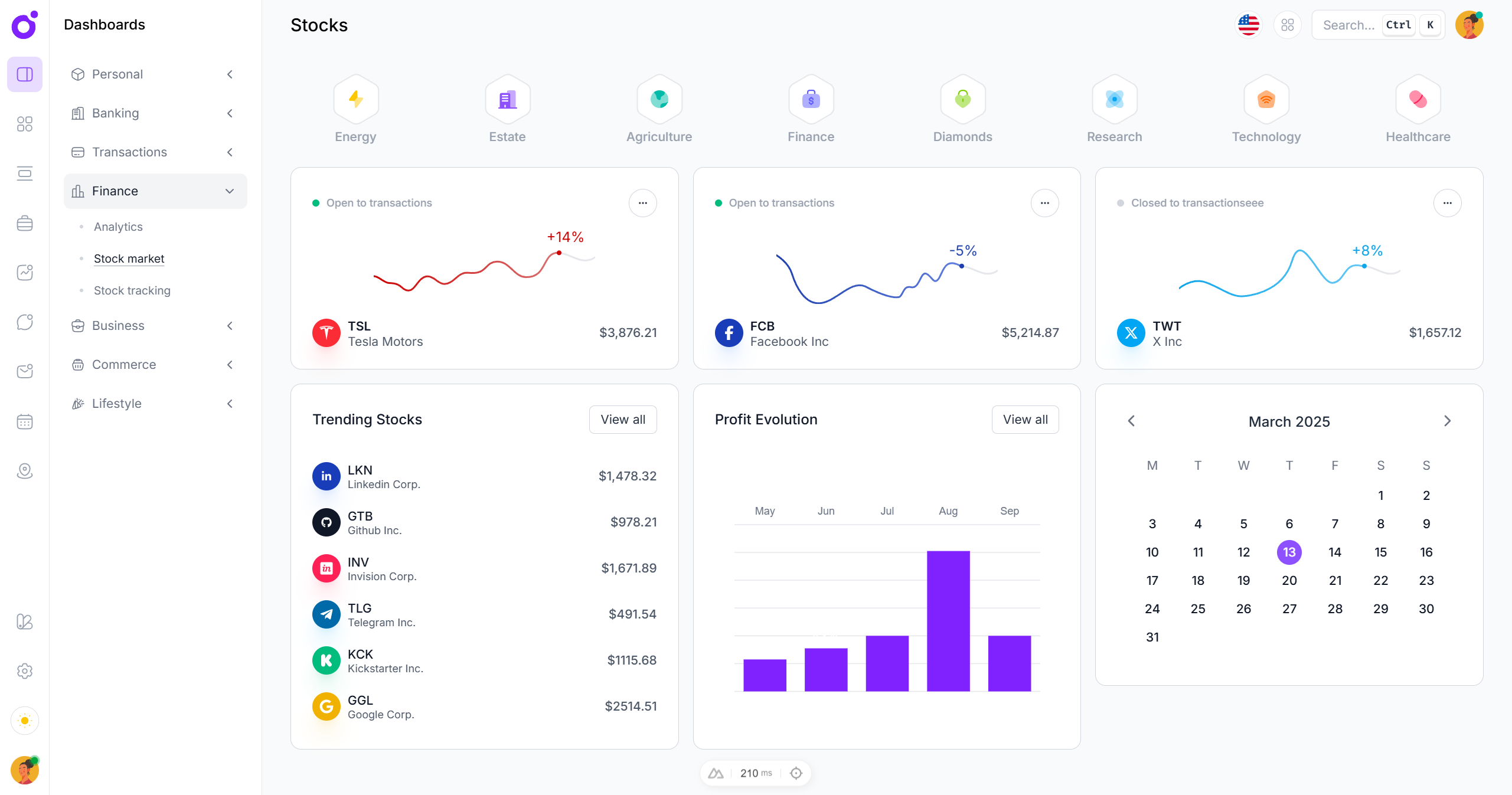 Tairo - Stocks dashboard