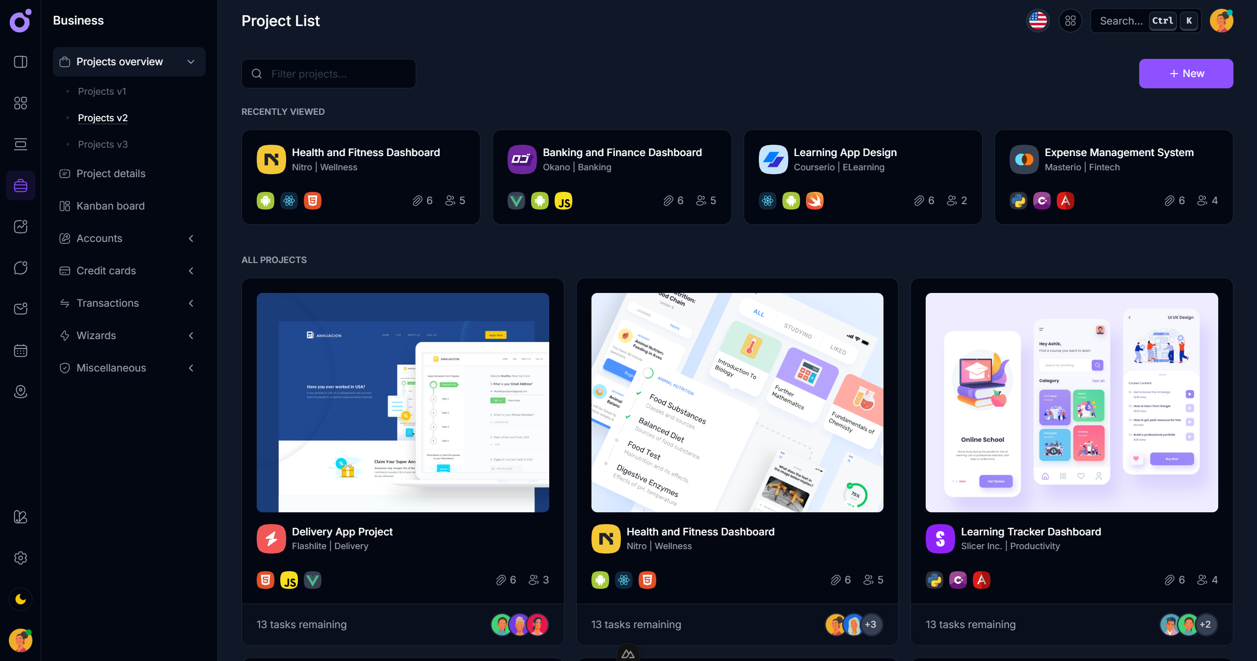 Tairo - Project list 2