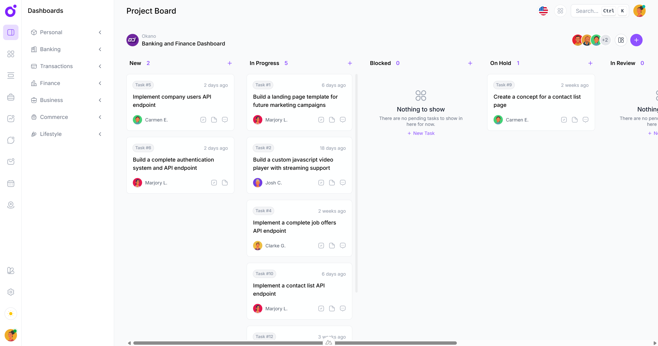 Tairo - Project board