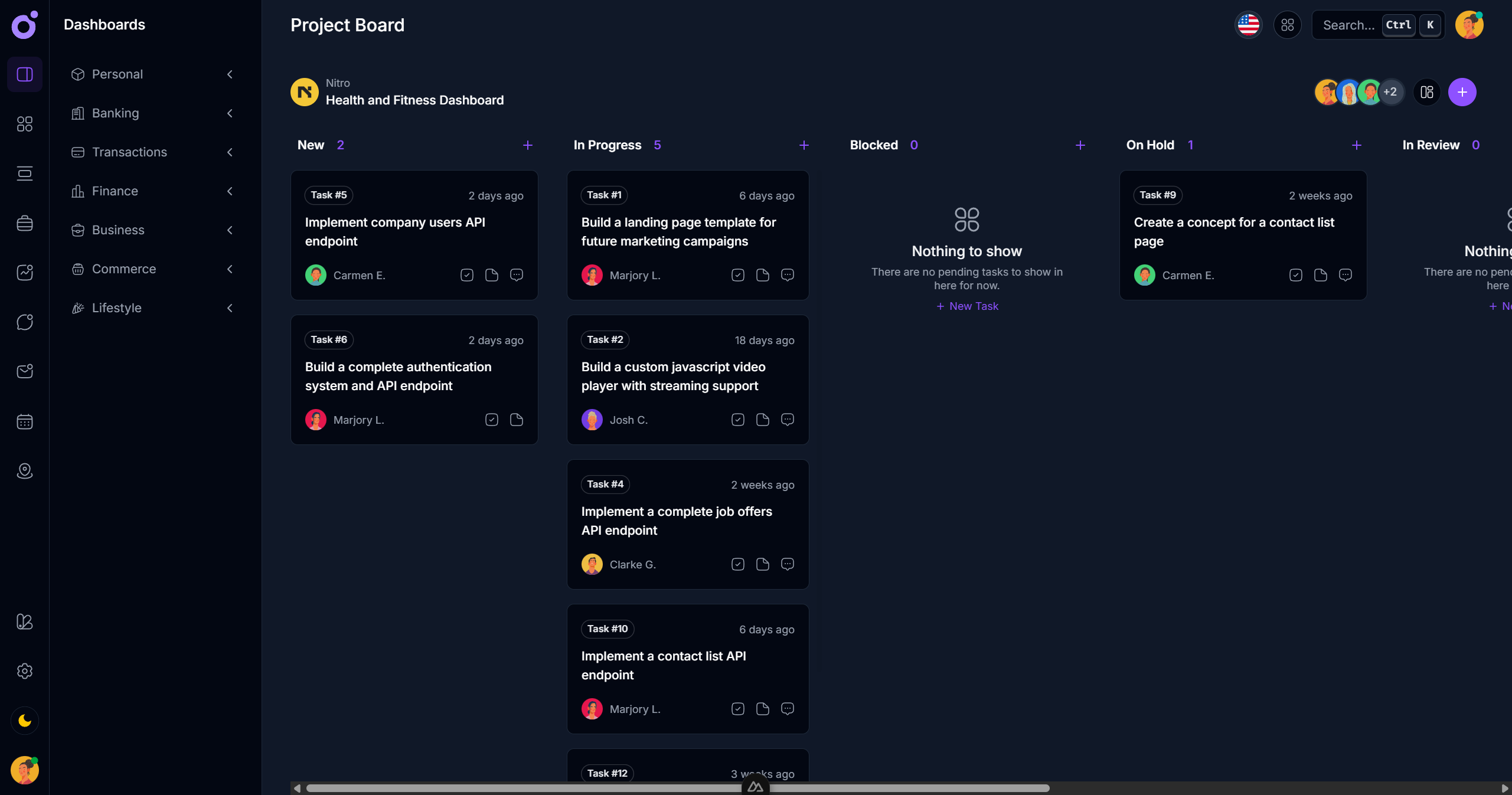 Tairo - Project board