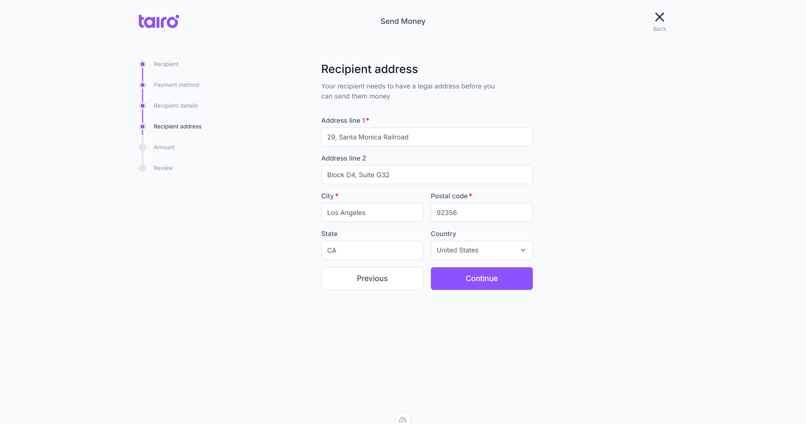 Tairo - Send - Step 4