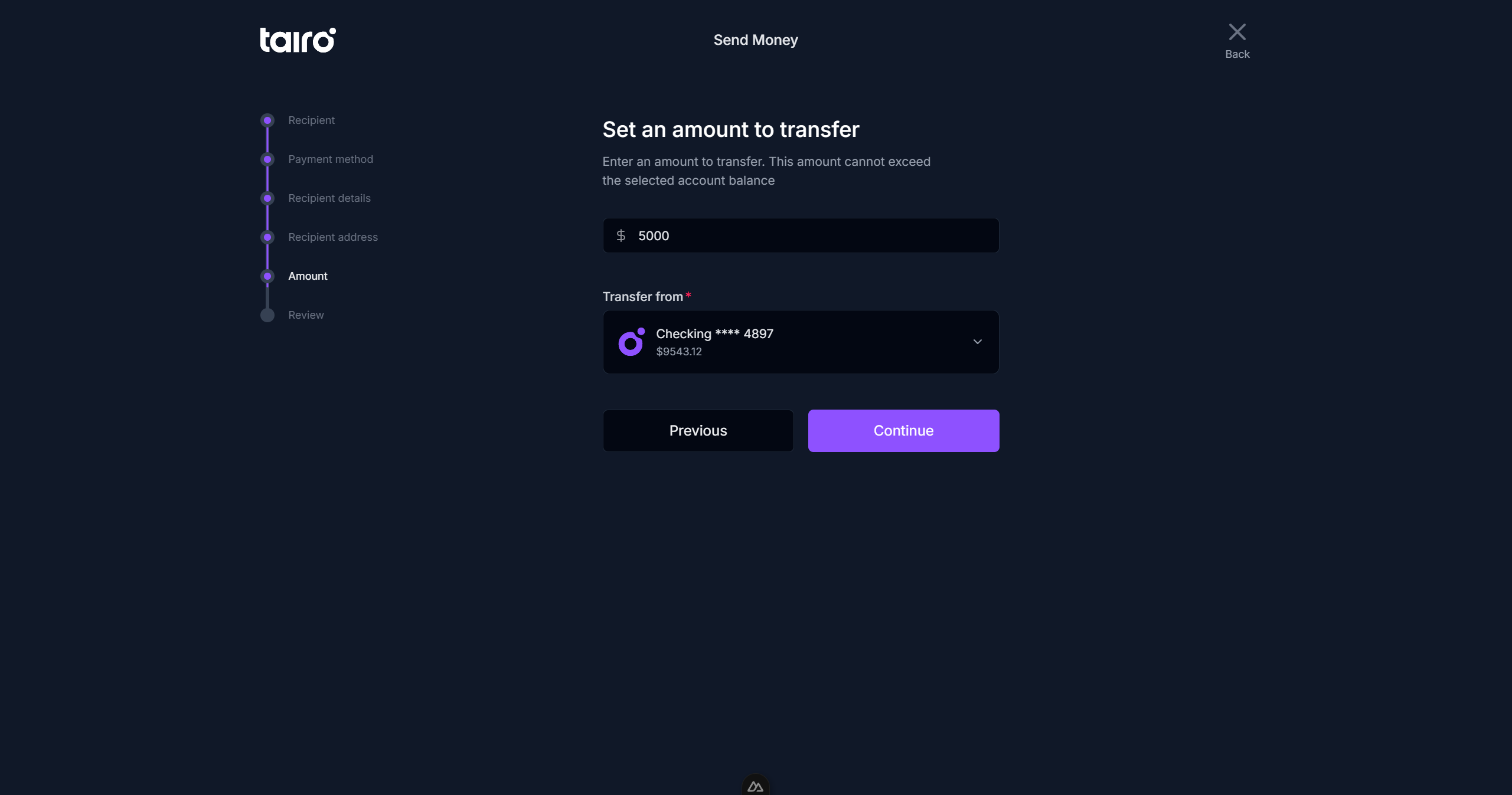Tairo - Send - Step 5