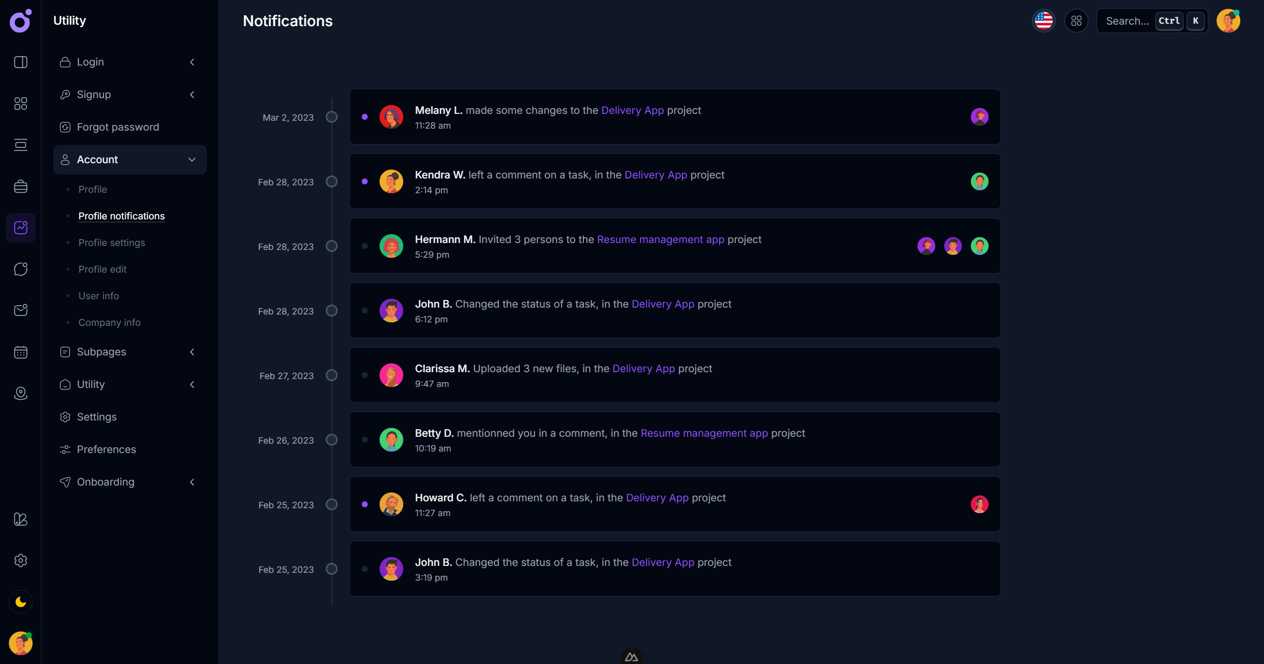 Tairo - Notifications